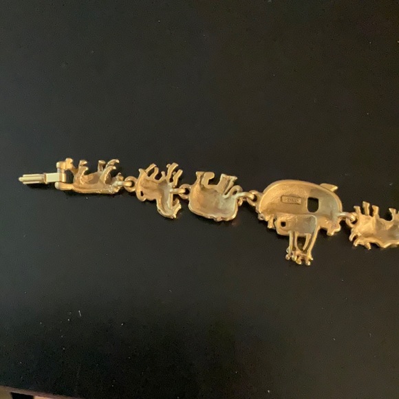 Vintage AJC signed noahs ark bracelet - Picture 5 of 7
